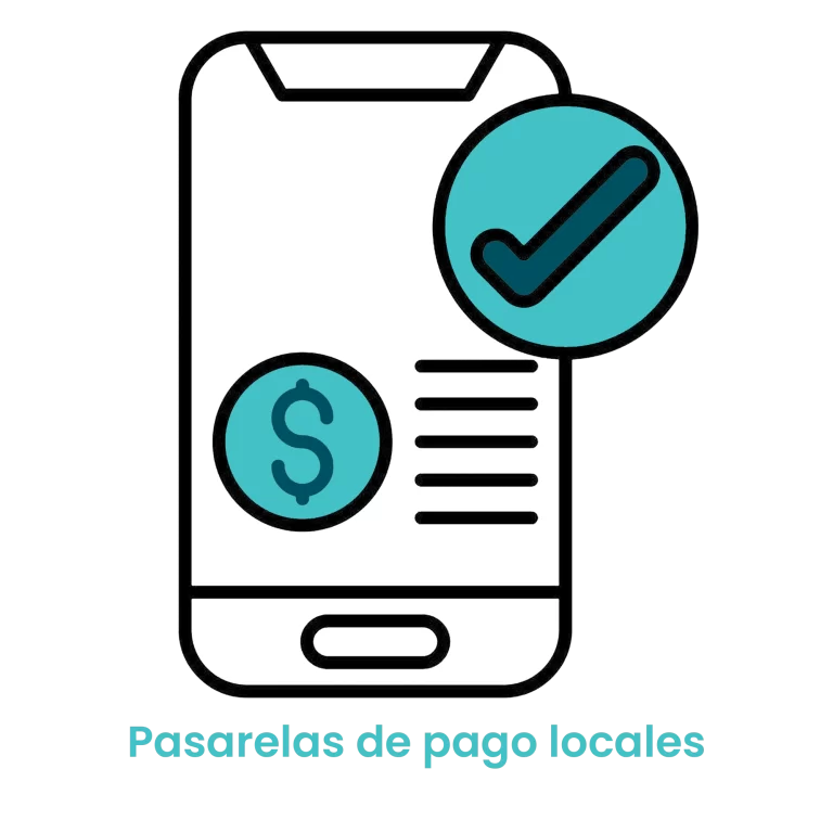 Icono de smartphone con símbolo de moneda y check de verificación que representa pagos digitales seguros.