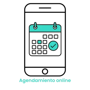 Icono de calendario en un smartphone que simboliza el sistema de reserva de citas en línea automatizado.
