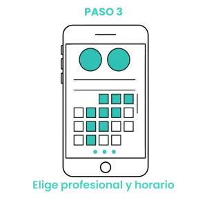 Icono de calendario y perfiles de especialistas para agendar una cita en un horario disponible.
