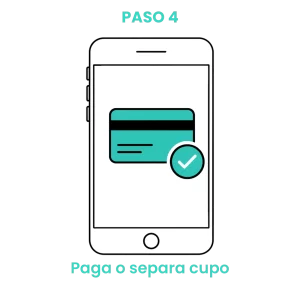 Icono de tarjeta de crédito confirmando un pago exitoso en la aplicación móvil de belleza.