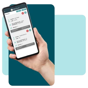 Vista de un smartphone con datos operativos detallados, proporcionando una visión ejecutiva en tiempo real de cada estación.